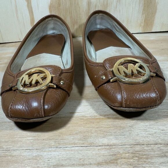 Michael Kors Brown Leather Ballet Flats Women’s Size 9 - Picture 3 of 8